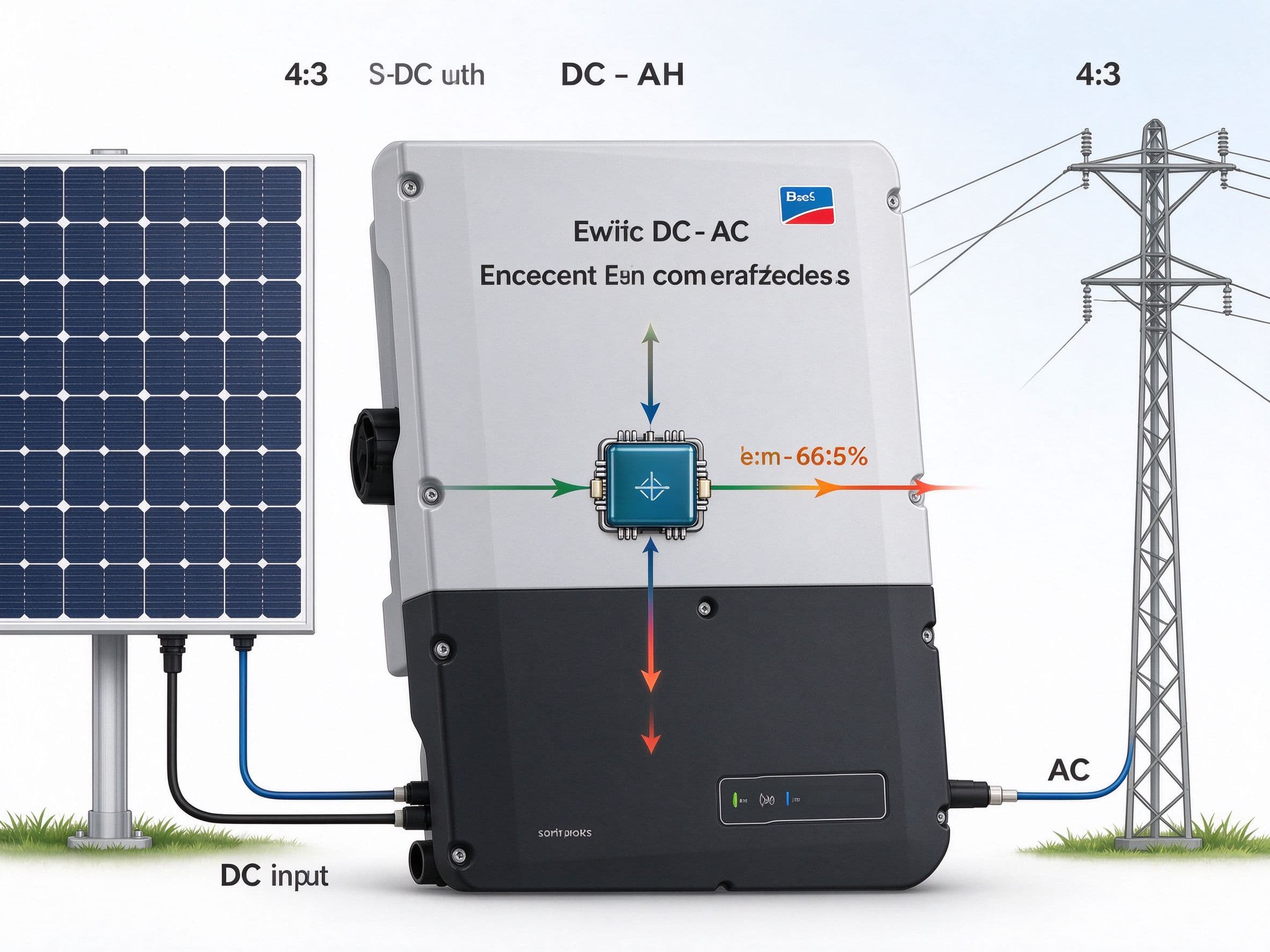 Micro inverter with DC input from solar panel and AC output to home grid