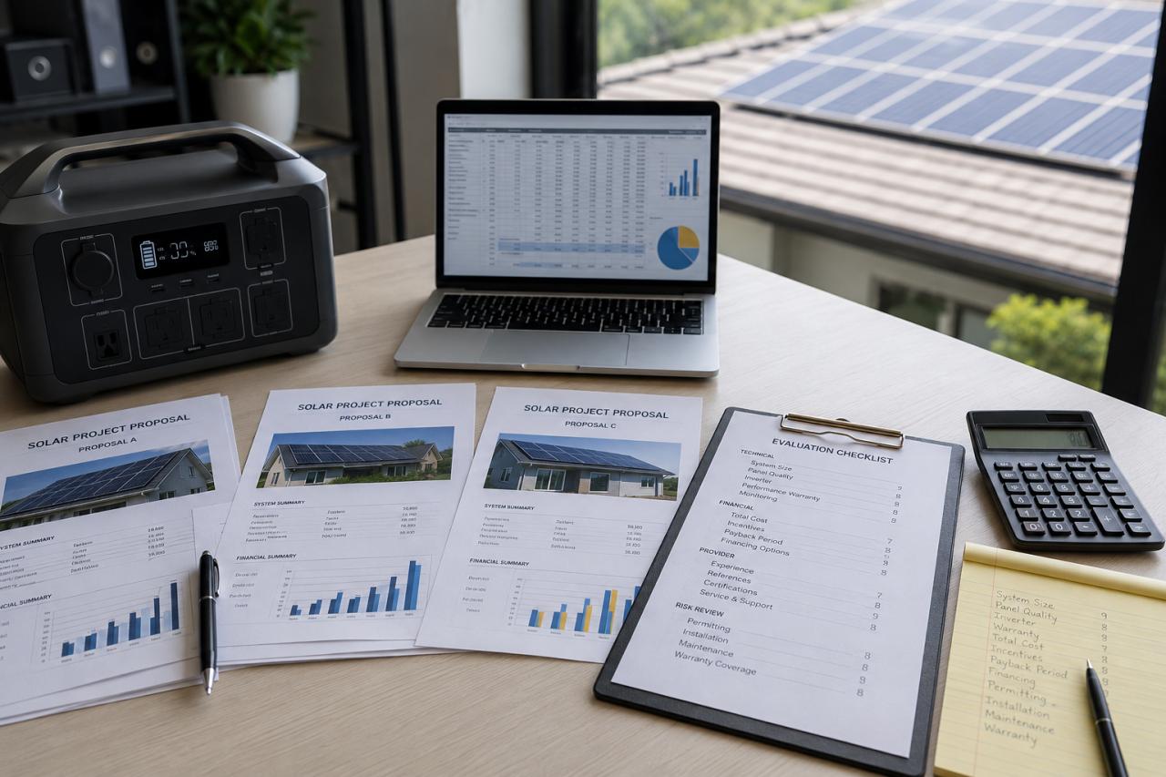 Compare Each Solar Solutions Provider Through Assumptions and Risk