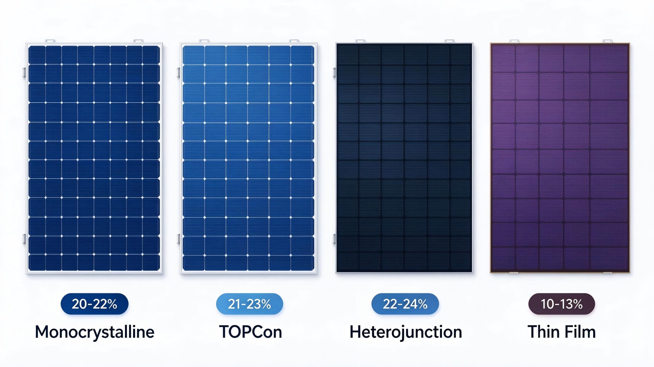 Tech comparison. Used in How Efficient Are Panels