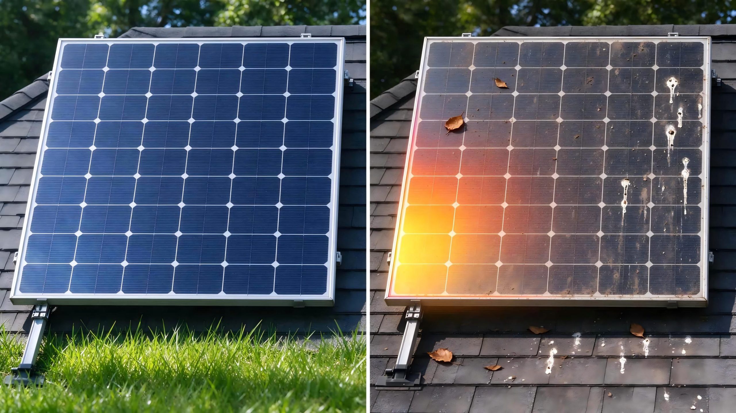 Clean vs soiled. Used in Factors Affect Efficiency 